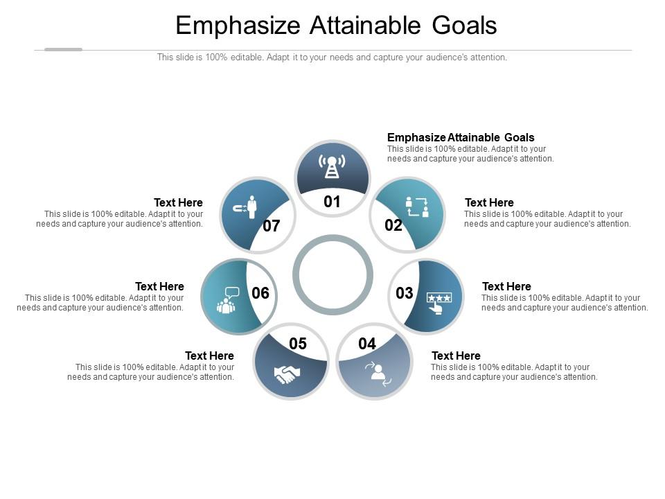 Emphasize attainable goals ppt powerpoint presentation show example cpb Slide00