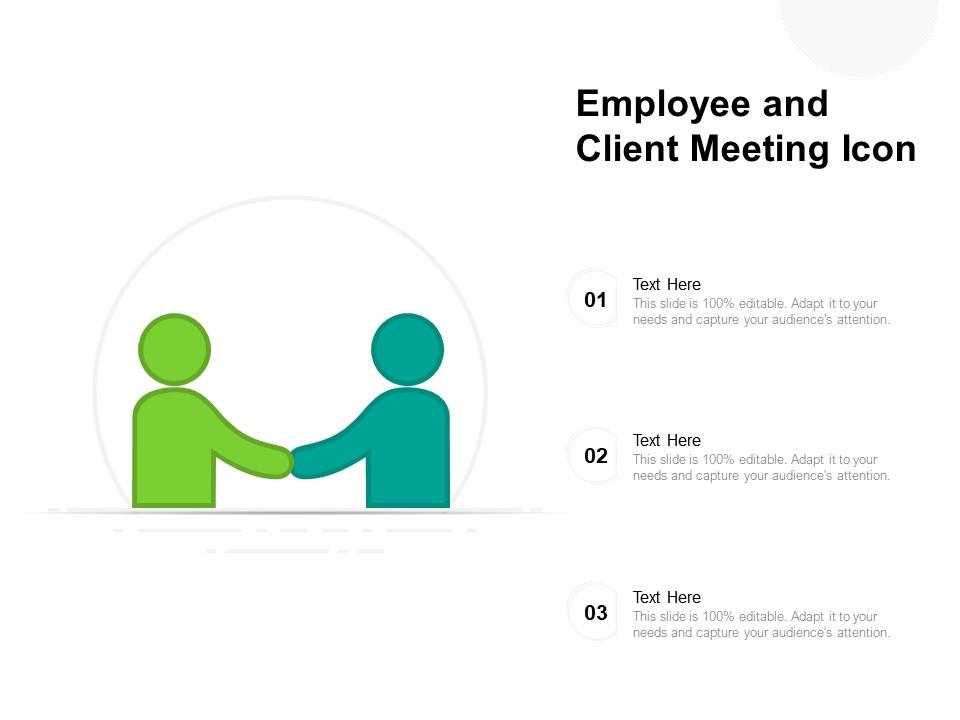 Employee and client meeting icon Slide00