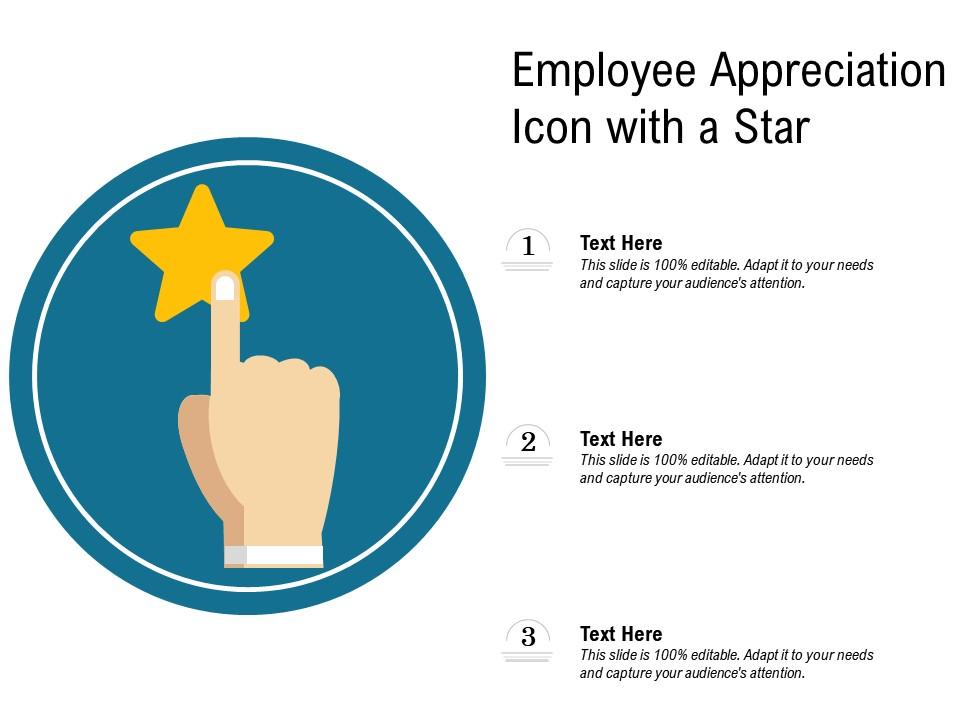 Employee appreciation icon with a star