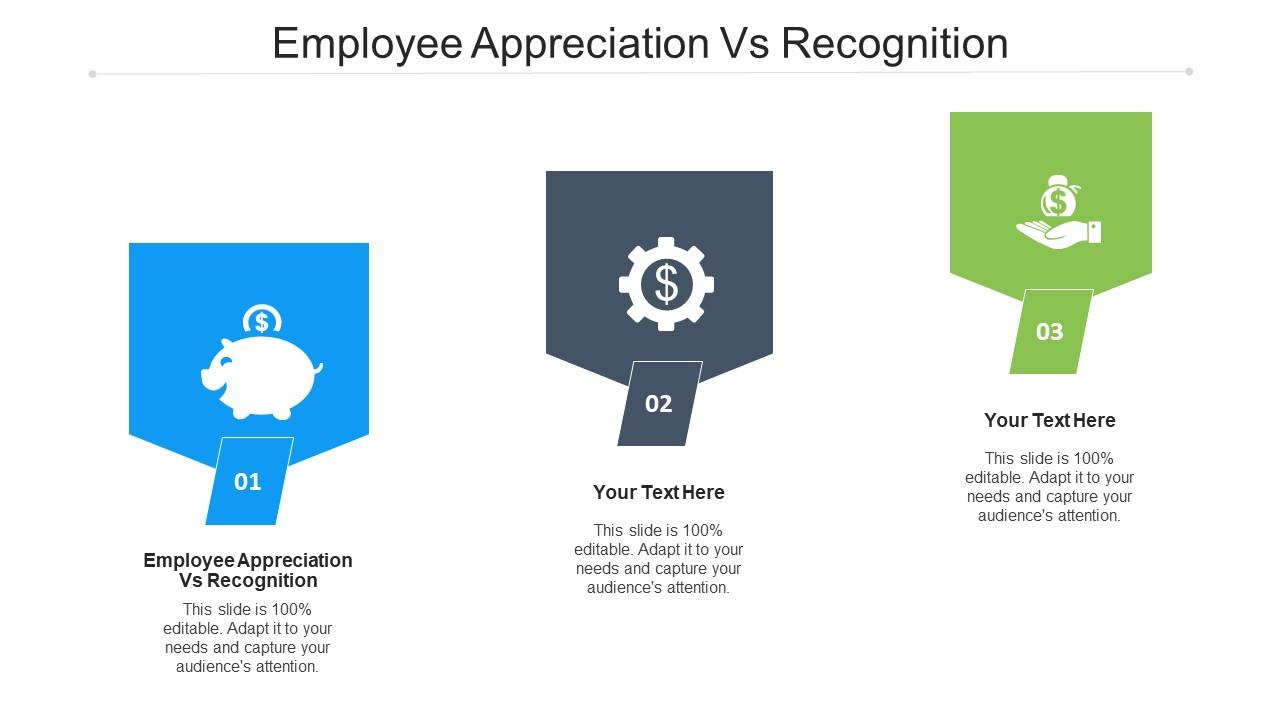 Employee Appreciation Vs Recognition Ppt Powerpoint Presentation Slides Files Cpb