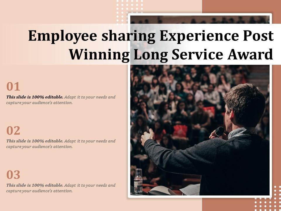 Employee sharing experience post winning long service award Slide01