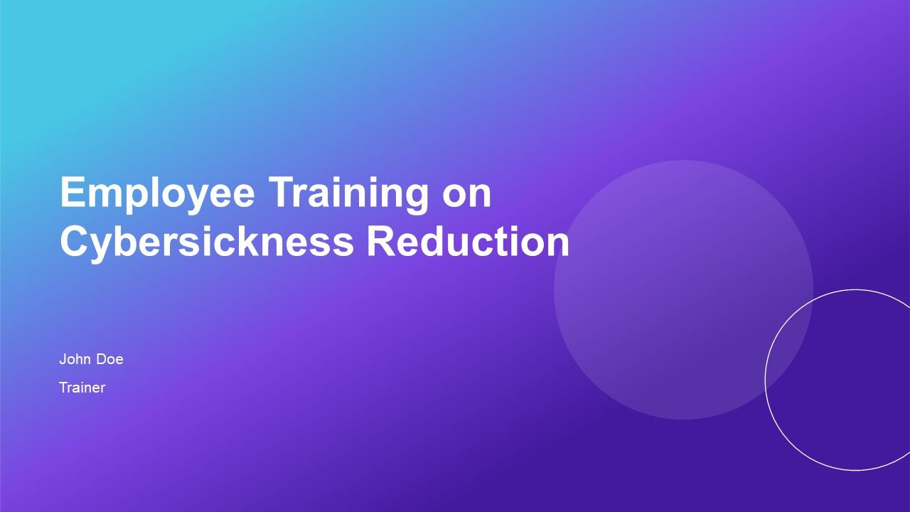 Employee Training On Cybersickness Reduction PPT Graphics AT