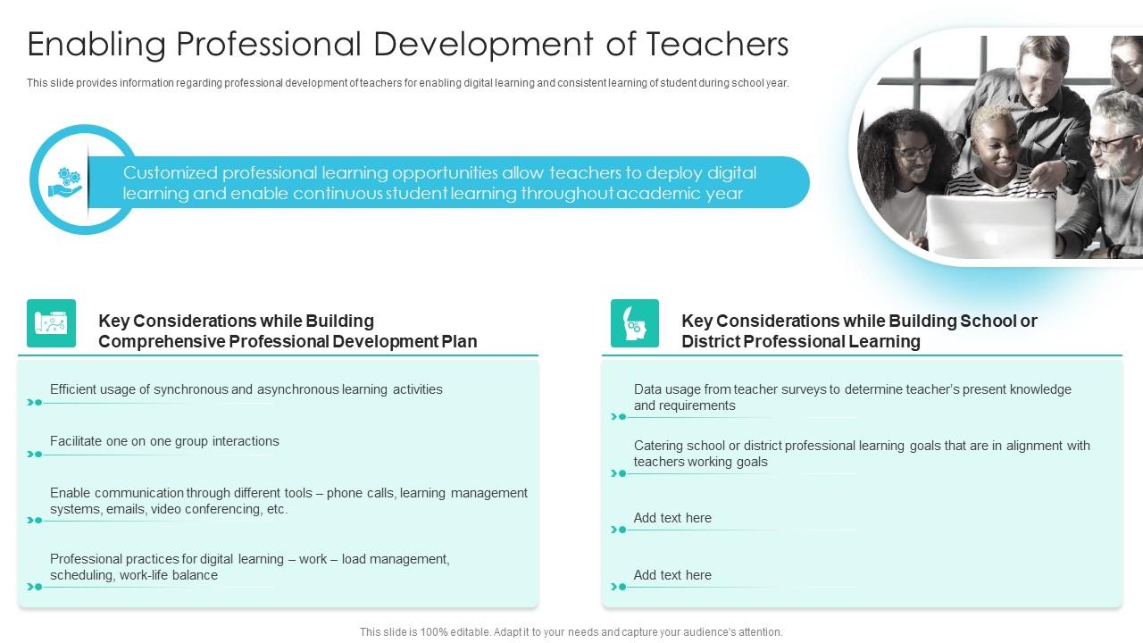 Enabling Professional Development Of Teachers Online Training Playbook