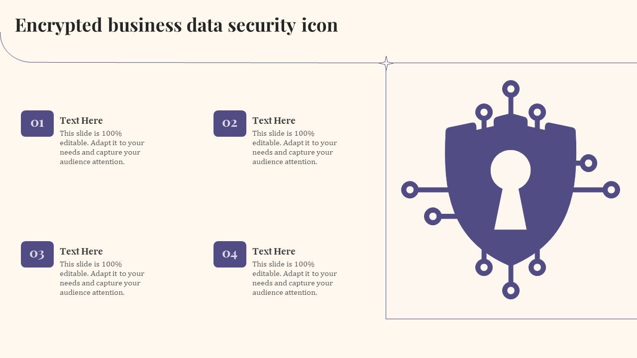 Encrypted Business Data Security Icon