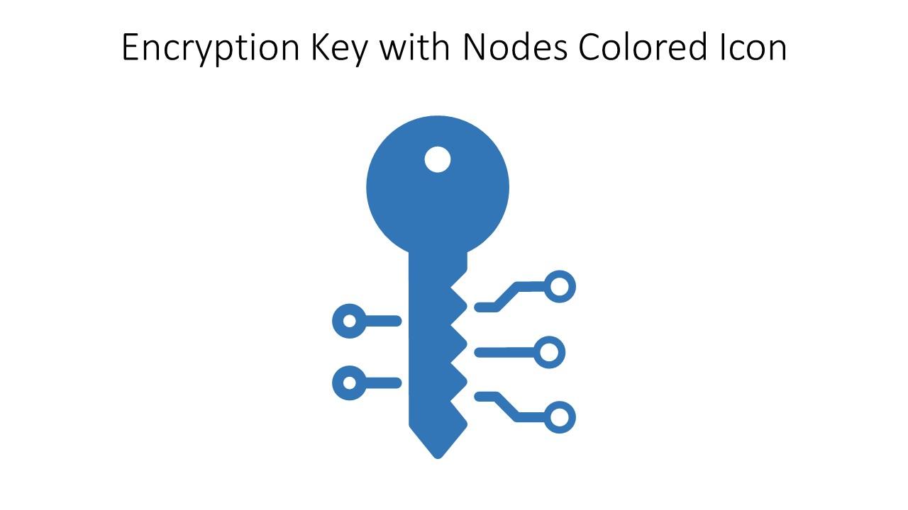 Encryption Key With Nodes Colored Icon In Powerpoint Pptx Png And ...
