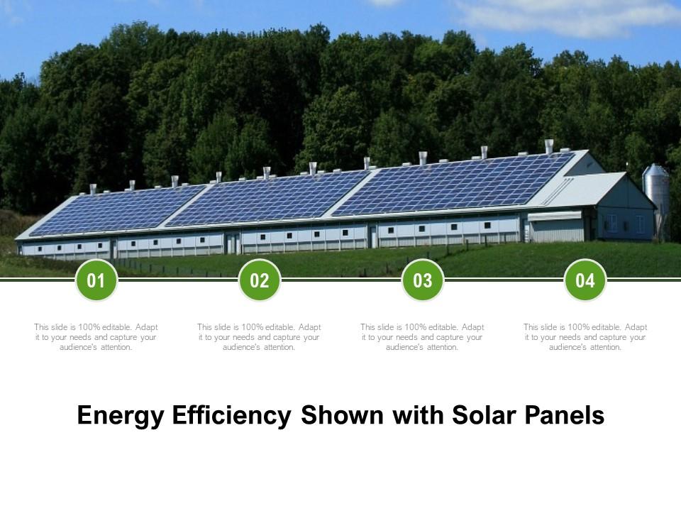 Energy Efficiency Shown With Solar Panels
