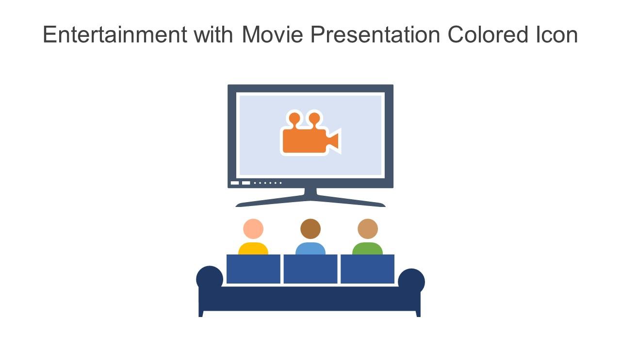 Entertainment With Movie Presentation Colored Icon In Powerpoint Pptx Png And Editable Eps Format