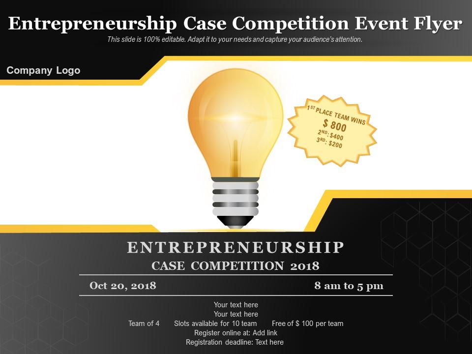 Entrepreneurship case competition event flyer Slide01