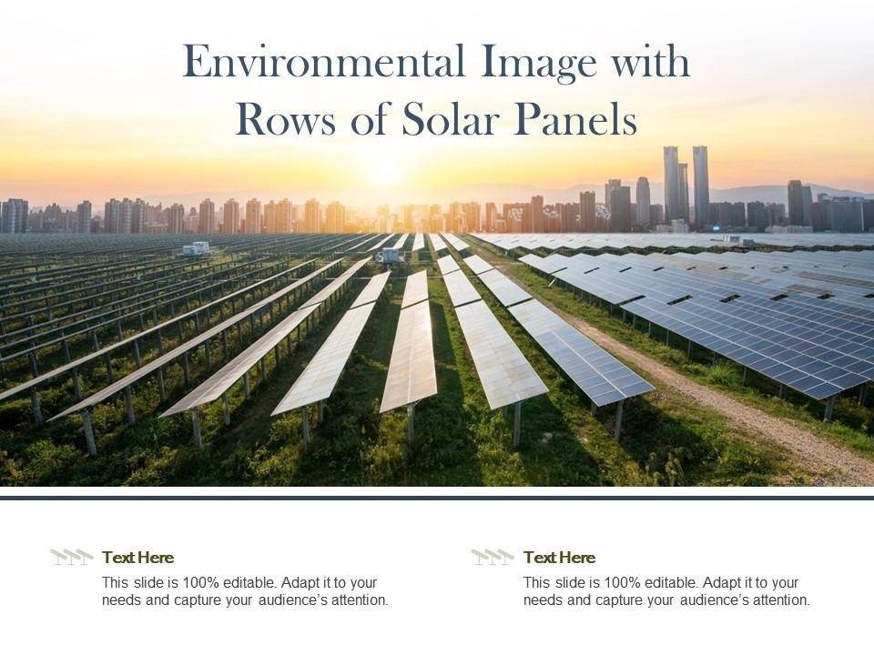 Environmental image with rows of solar panels Slide01