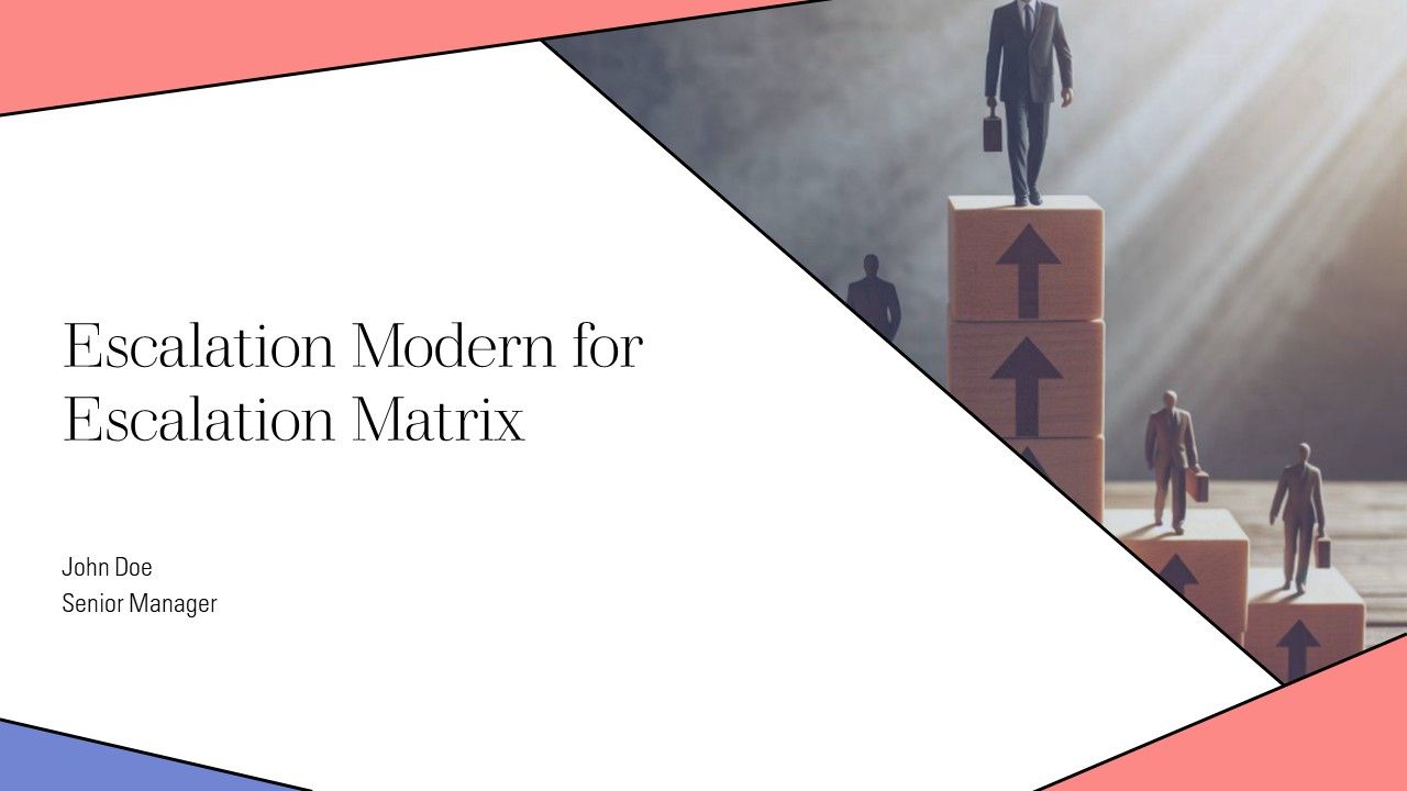Escalation Modern For Escalation Matrix PPT Template AT Escalation Modern For Escalation Matrix PPT Template AT