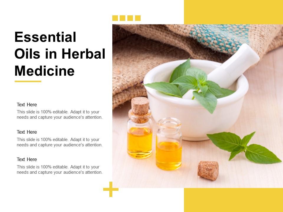 Essential Oils In Herbal Medicine PowerPoint Slide Presentation