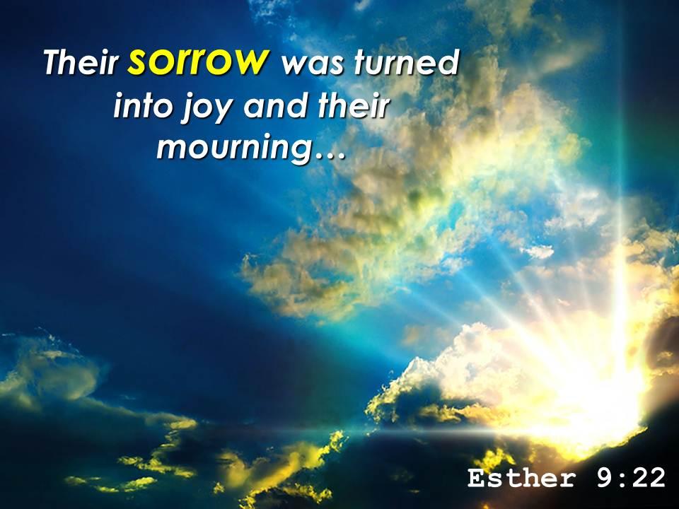 esther_9_22_their_sorrow_was_turned_into_joy_powerpoint_church_sermon_Slide01