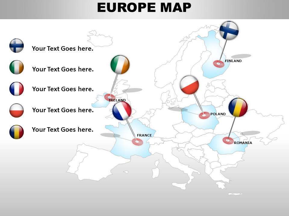 Europe continents powerpoint maps | Presentation Graphics ...