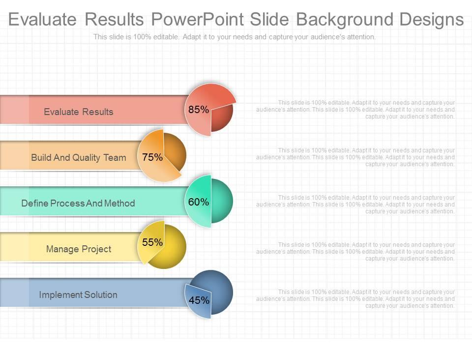 Evaluate results powerpoint slide background designs Slide01