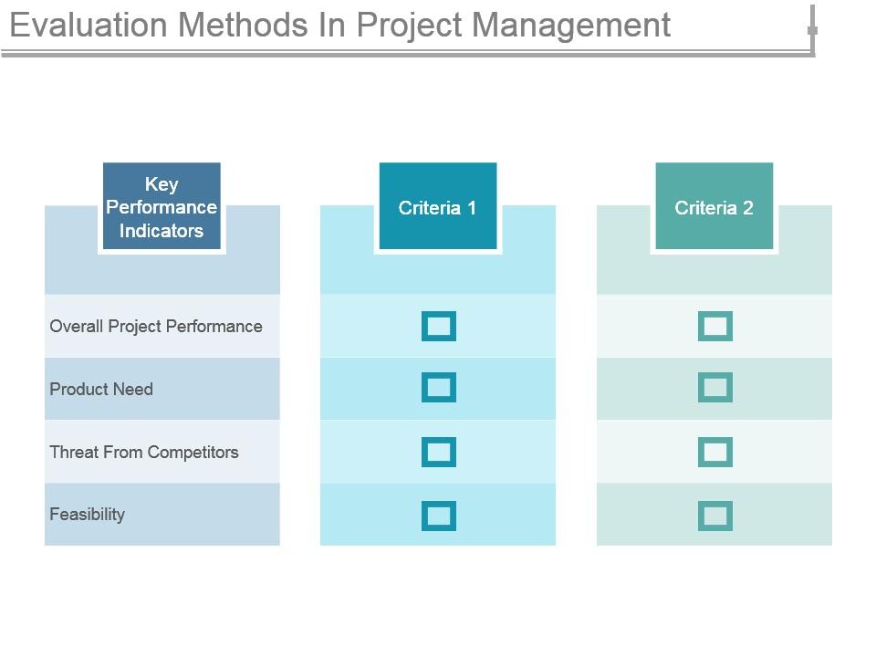 Evaluation Methods In Project Management Powerpoint Slide PPT Images