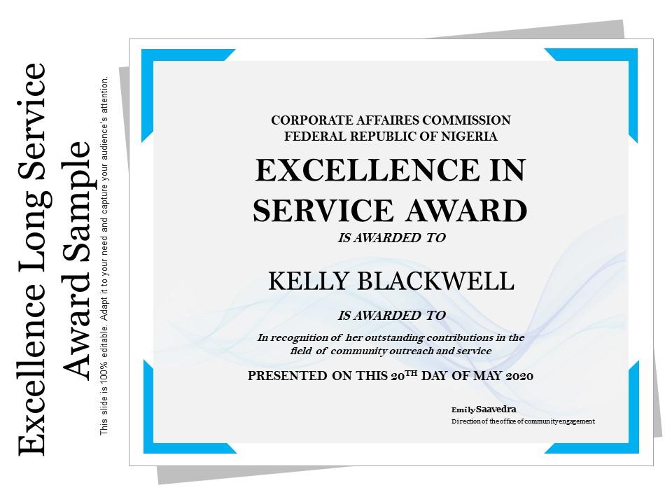 Excellence long service award sample Slide01
