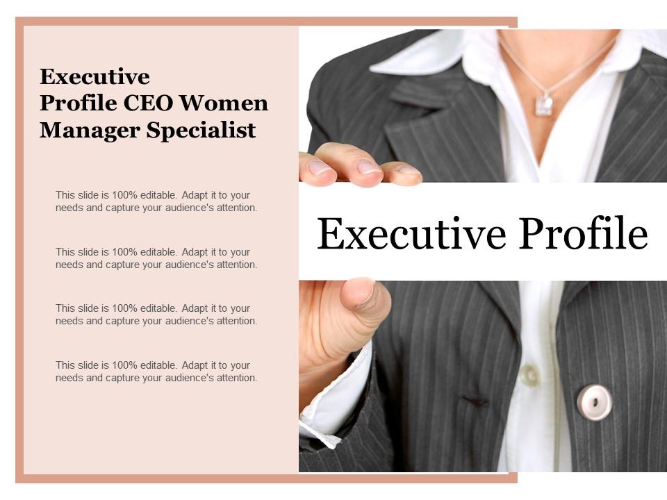 Executive profile ceo women manager specialist Slide01