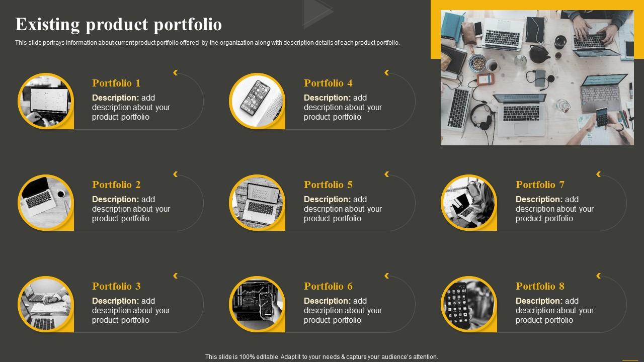 Existing Product Portfolio Establishing And Offering Product Portfolios PPT Sample