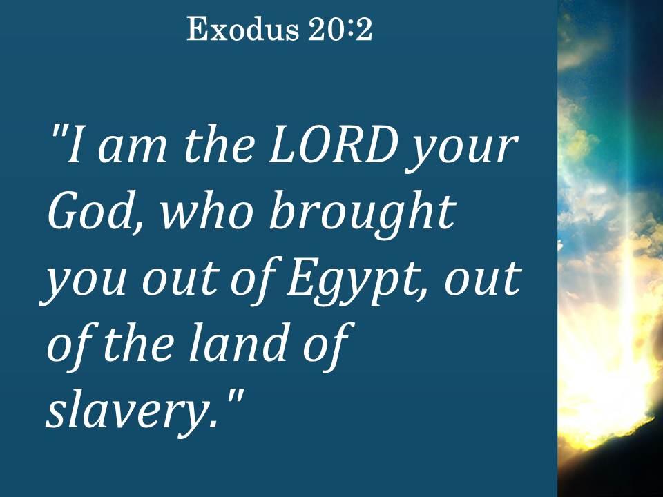 Exodus 20 2 I Am The LORD Your God Powerpoint Church Sermon | PowerPoint Slide Template | Presentation Templates PPT Layout | Presentation Deck