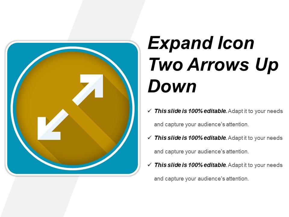 Expand Icon Two Arrows Up Down | Templates PowerPoint Presentation ...