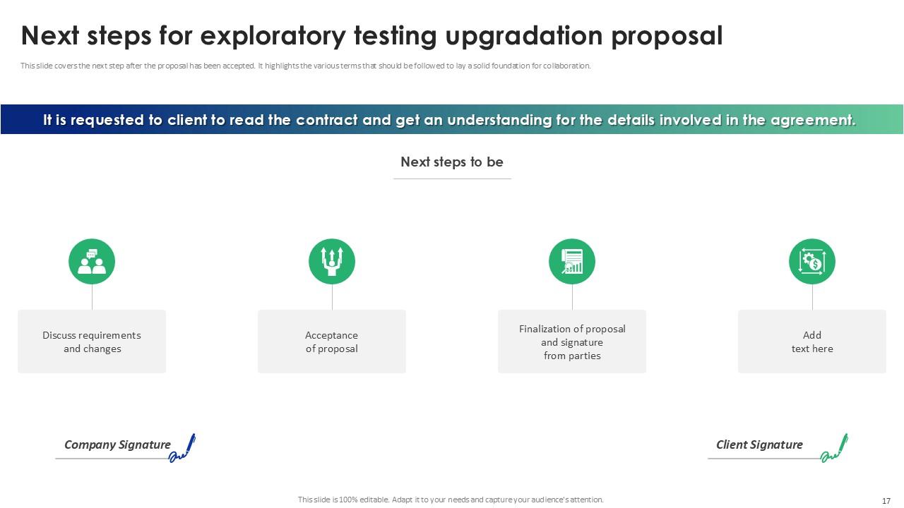 Exploratory Testing Upgradation Proposal PPT Presentation PPT Template