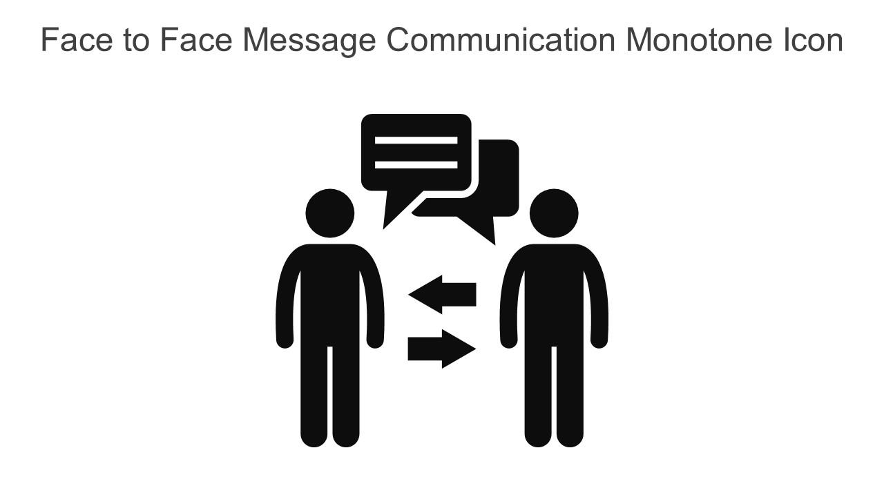 Face To Face Message Communication Monotone Icon In Powerpoint Pptx Png