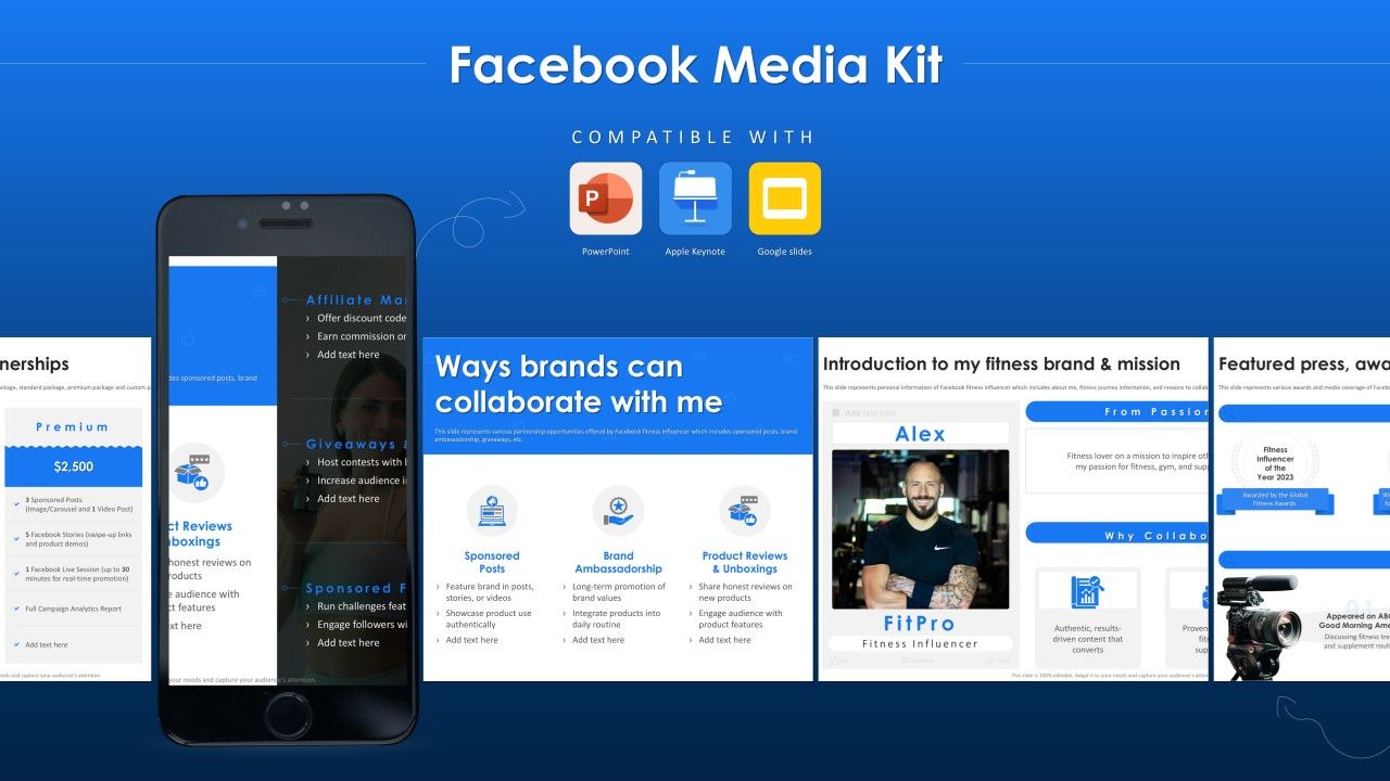 Facebook Media Kit Powerpoint Presentation Slides PPT Template