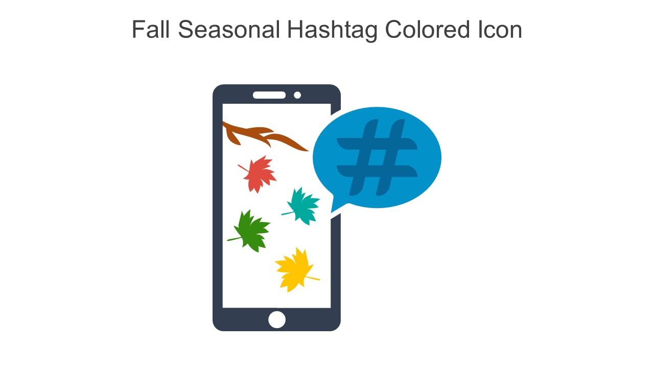 Fall Seasonal Hashtag Colored Icon In Powerpoint Pptx Png And Editable