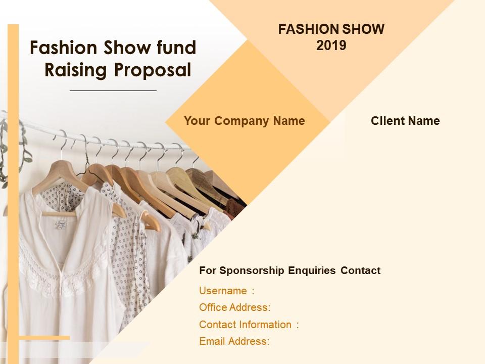 Fashion Show Fund Raising Proposal Powerpoint Presentation Slides ...