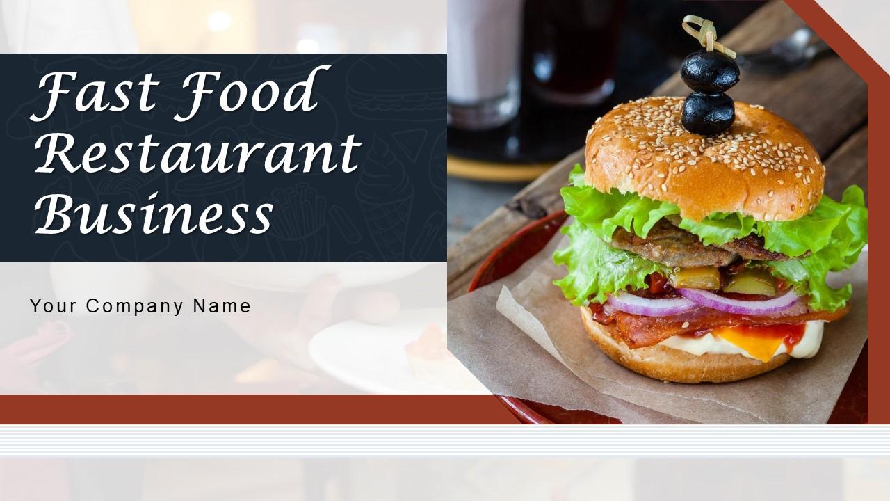 Fast Food Restaurant Business Powerpoint Presentation Slides Slide01
