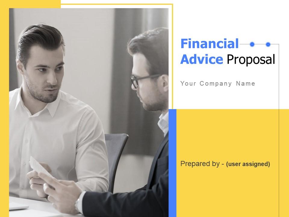 Financial Advice Proposal Powerpoint Presentation Slides Slide01