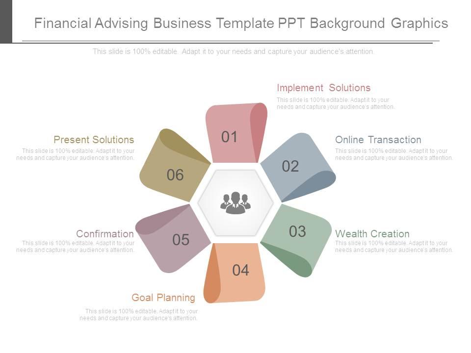 Financial advising business template ppt background graphics Slide00