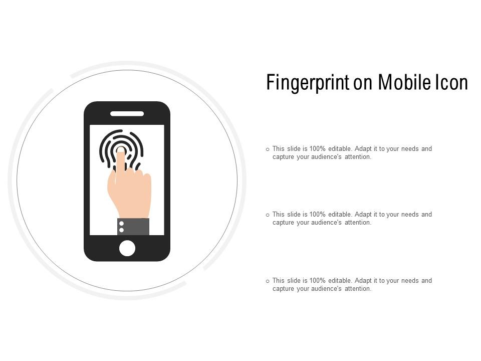 Fingerprint on mobile icon Slide00