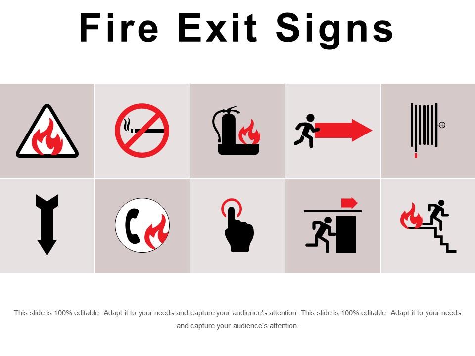 Fire exit signs ppt inspiration Slide00