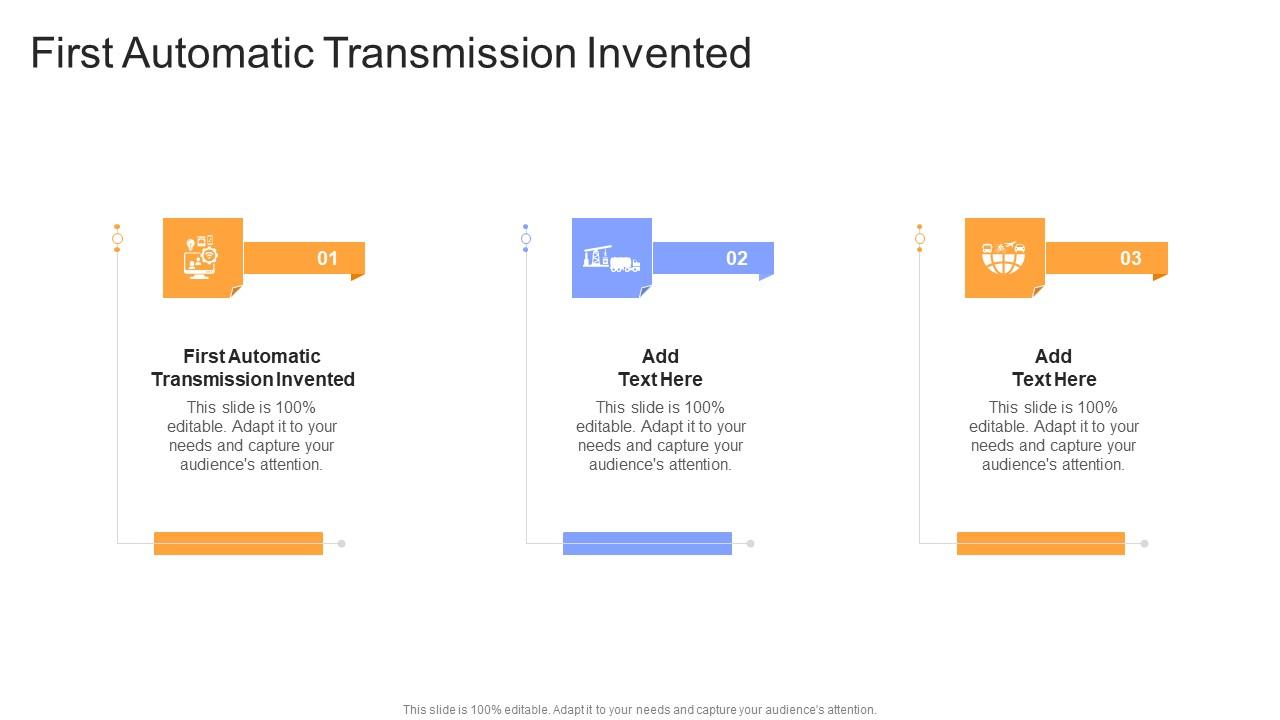 First Automatic Transmission Invented In Powerpoint And Google Slides Cpb