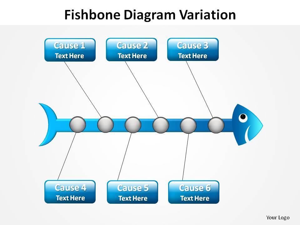 Fishbone analysis diagram variation ppt slides diagrams templates powerpoint info graphics Slide01