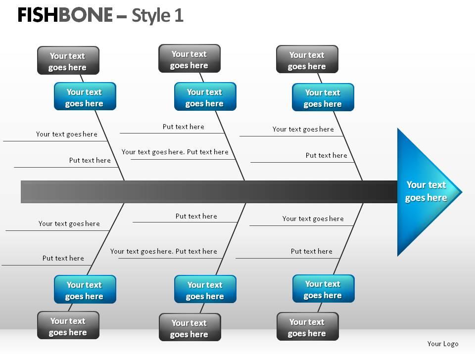Fishbone style 1 powerpoint presentation slides Slide00