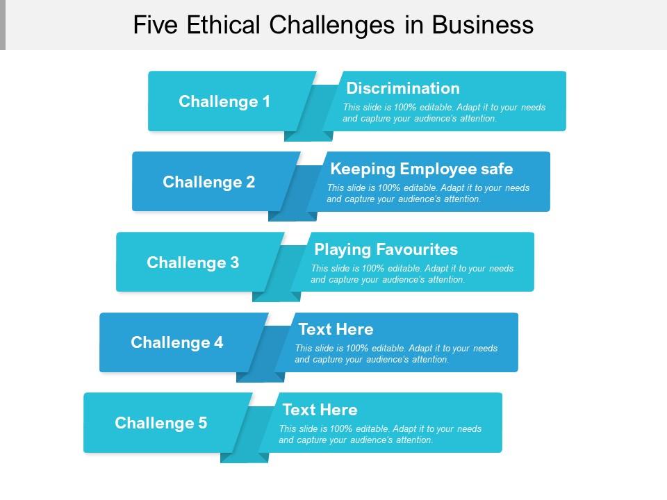 Five Ethical Challenges In Business | PowerPoint Shapes | PowerPoint ...