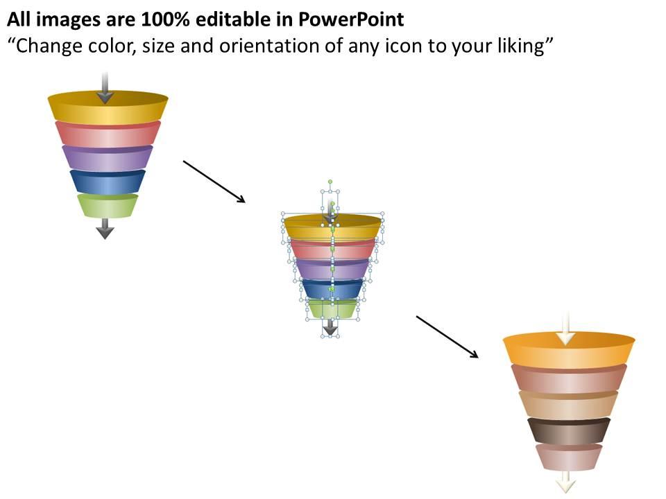 Five Level Fliter Process Funnel Diagram | PowerPoint Presentation ...