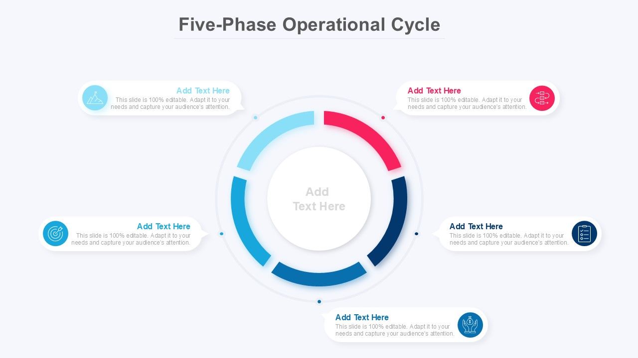 Five Phase Operational Cycle Infographic Powerpoint Template