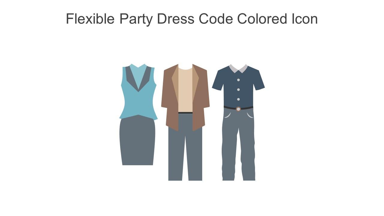 Flexible Party Dress Code Colored Icon In Powerpoint Pptx Png And ...