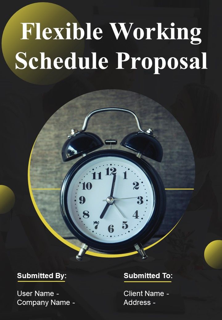 Flexible Working Schedule Proposal Report Sample Example Document Slide01
