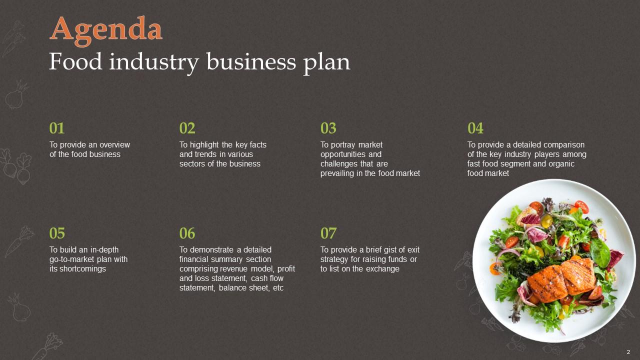 business plan for food processing company