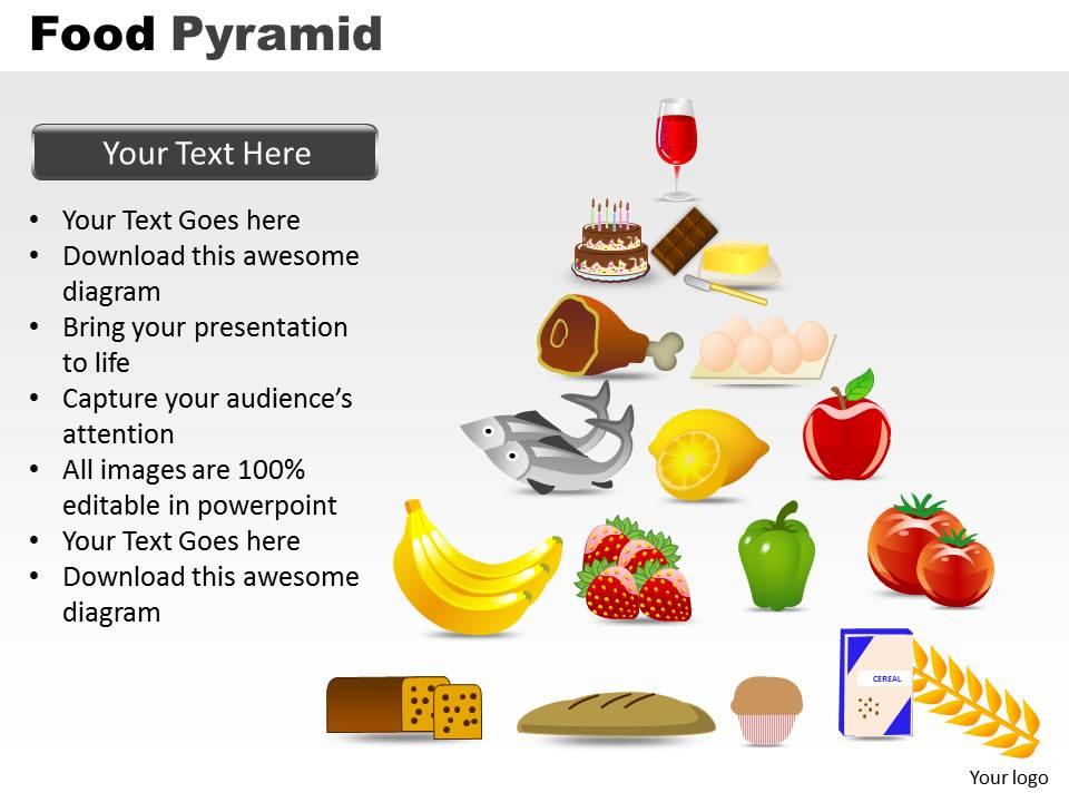 Food pyramid powerpoint slides and ppt templates 0412 | Presentation ...
