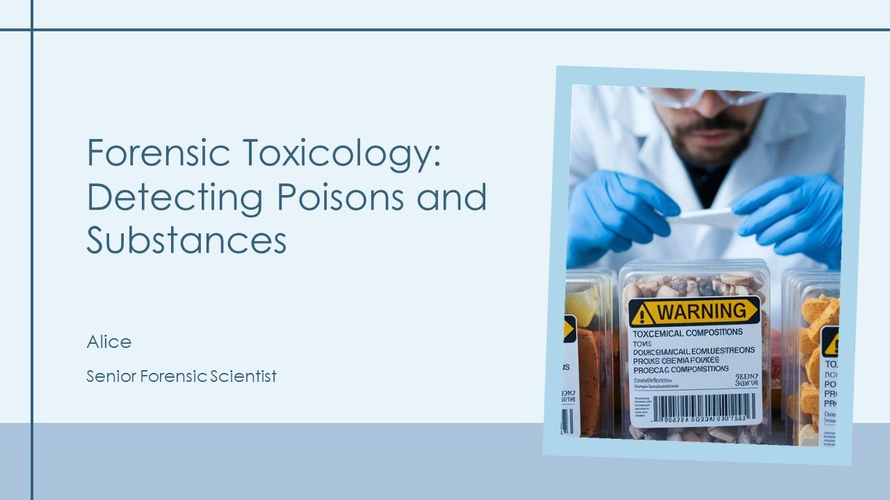 Forensic Toxicology Detecting Poisons And Substances PPT Template AT Forensic Toxicology Detecting Poisons And Substances PPT Template AT