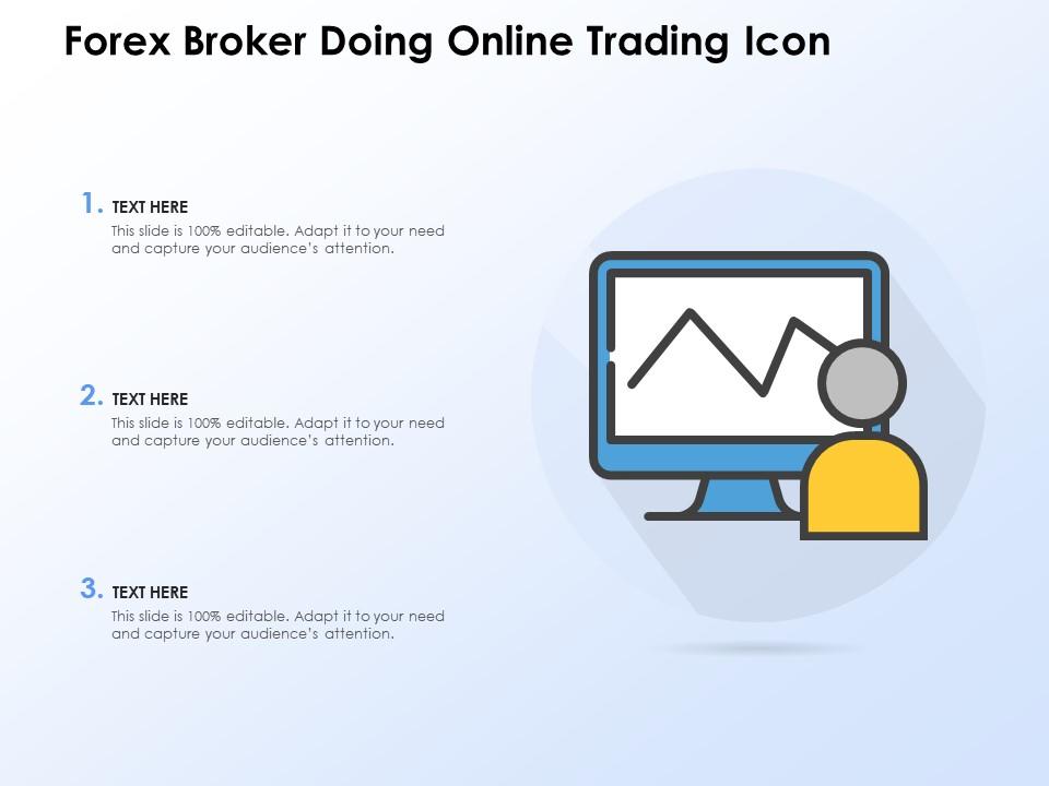 Forex broker doing online trading icon