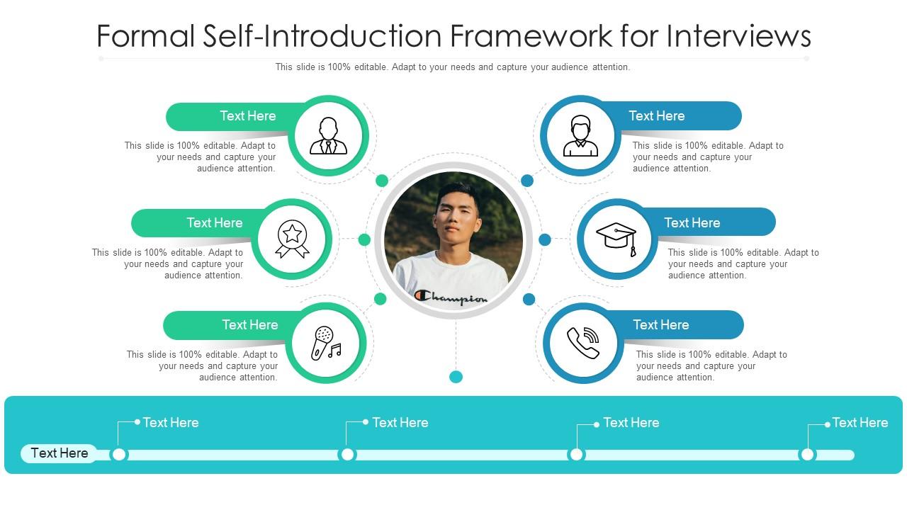 Formal self introduction framework for interviews infographic template Slide01