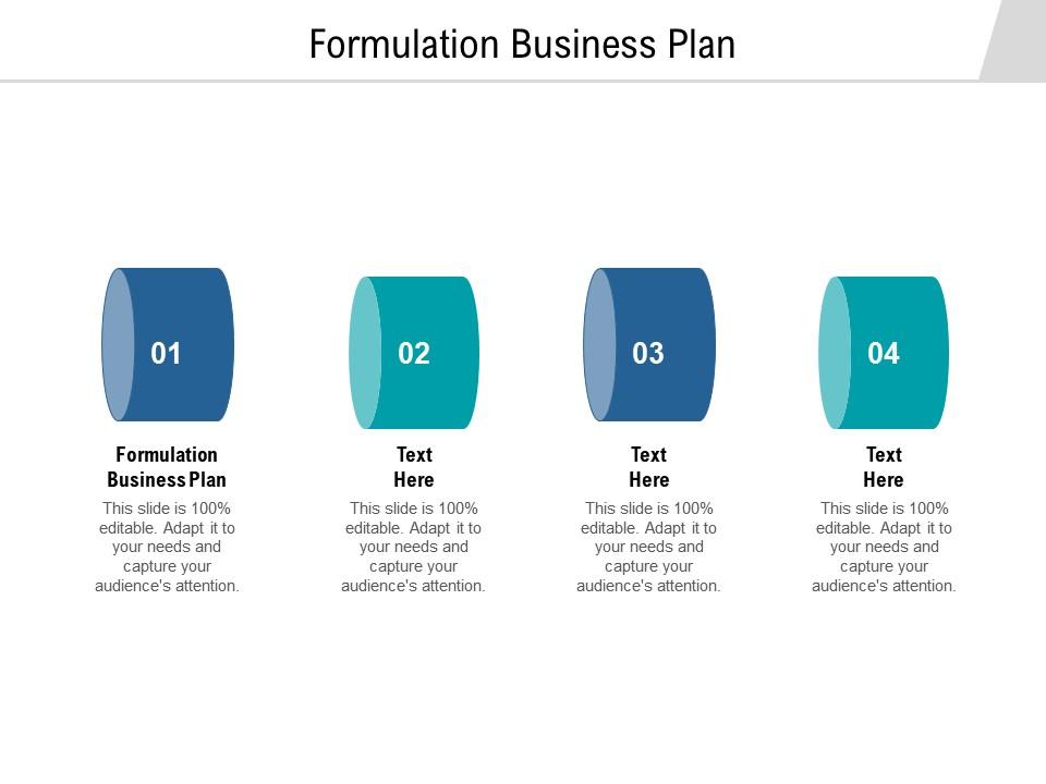 formulation and presentation of business plan