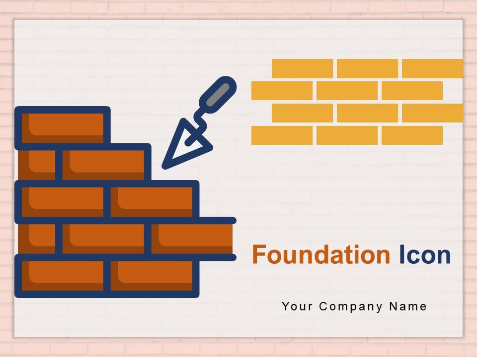 Foundation Icon Builder Holding Trowel Company Management Construction
