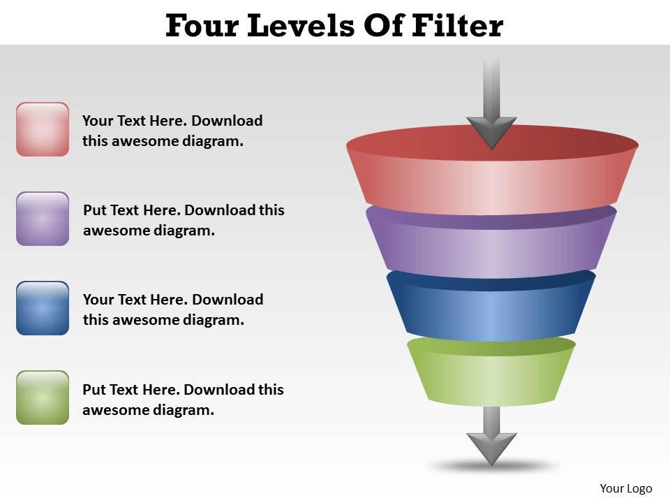 Four Levels Of Filter Ppt Slides Presentation Diagrams Templates